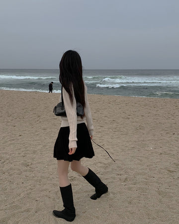 Syeoni Strap Flared Mini Skirt